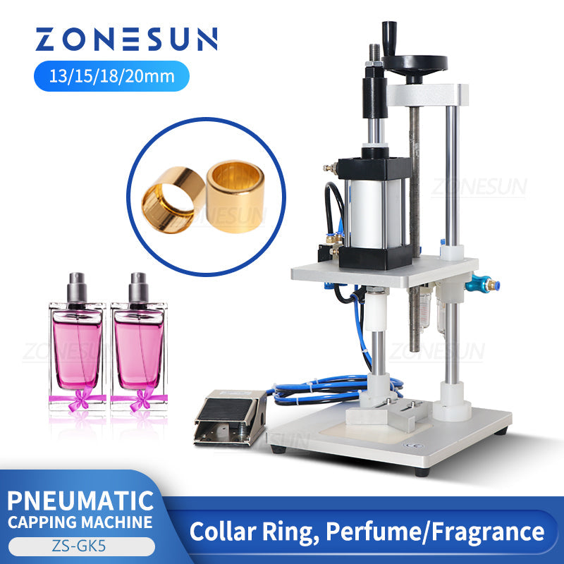 ZONESUN Perfume Glass Bottle Capping Machine Perfume Crimping Machine ...