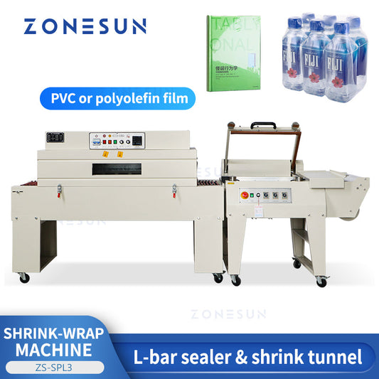 ZONESUN ZS-SPL3 PVC e filme de poliolefina barra em L máquina de corte e encolhimento 