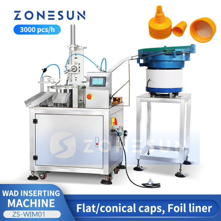 ZONESUN ZS-WIM01 Automatic Plastic Bottle Induction Wad Inserting Machine