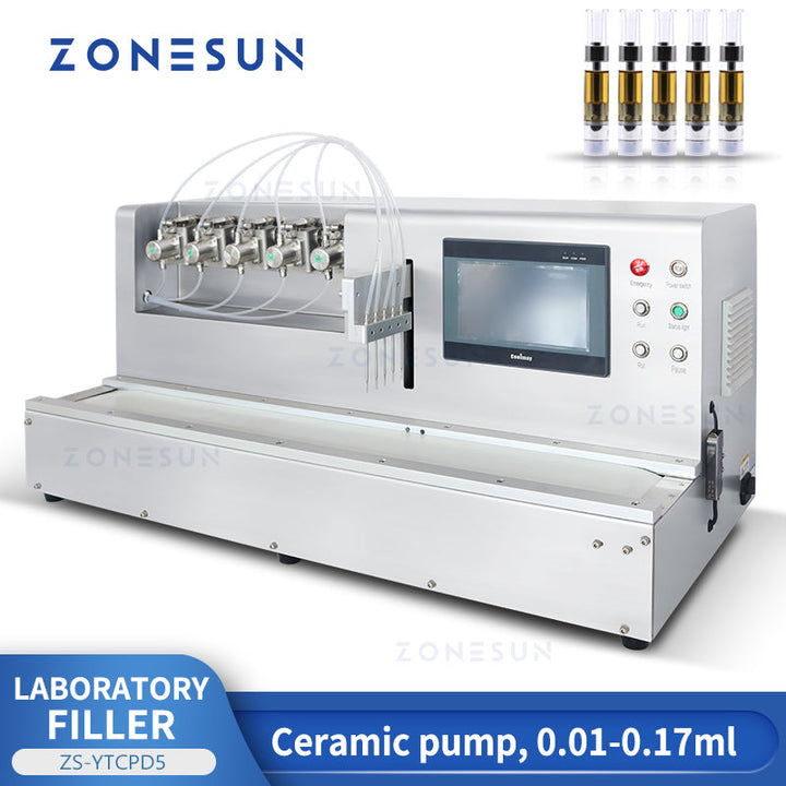 ZONESUN ZS-YTCPD5 5 Nozzles Ceramic Pump Precision Micro Liquid Filling Machine