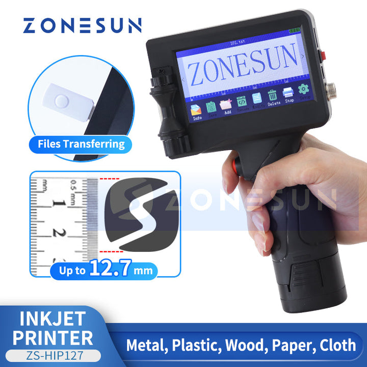 Zonesun ZS-HIP127 Handheld Inkjet Printer Coding Machine