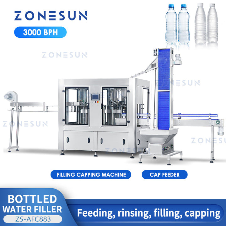 ZONESUN ZS-AFC883 Liquid Bottle Rinsing Filling Capping Production Line
