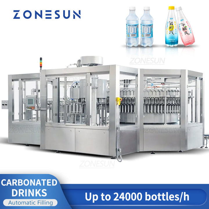 ZONESUN ZS-AFMC Autoamtic PET Bottled Carbonated Drinks Filling Machine
