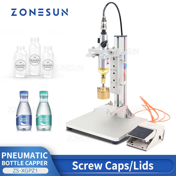 ZONESUN ZS-XGPZ1 Tabletop Semi-automatic Pneumatic Capping Machine