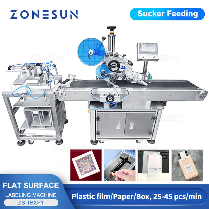 ZONESUN ZS-TBXP1 Flat Surface Sucker Feeding & Labeling Machine