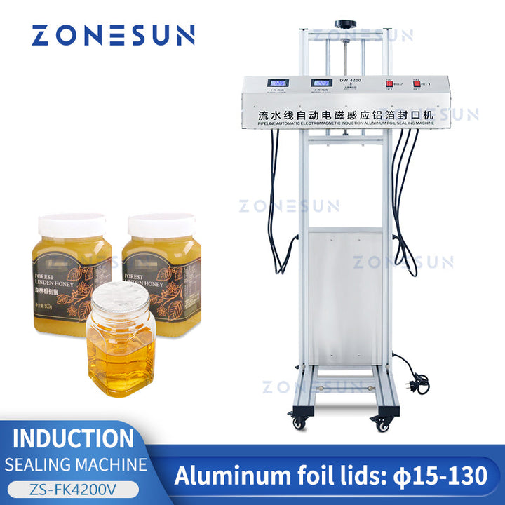 ZONESUN ZS-FK4200V Automatic Aluminum Foil Lid Induction Sealing Machine