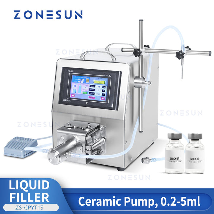 ZONESUN ZS-CPYT1S Single Nozzle Ceramic Pump Liquid Filling Machine