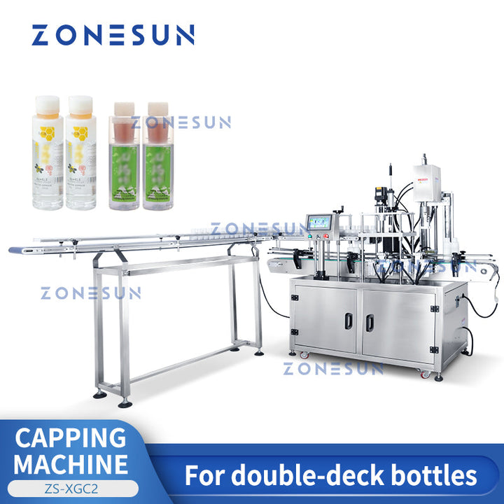 ZONESUN ZS-XGC2 Automatic Double Deck Bottle Capping Machine