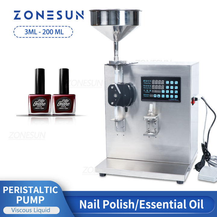 ZONESUN ZS-NP1 3-200ml Semi Automatic Peristaltic Pump Liquid  Filling Machine