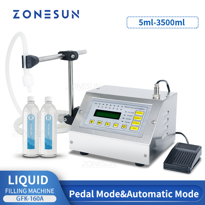 Zonesun ZS-GFK160A Semi-automatic Diaphragm Pump Liquid Filling Machine