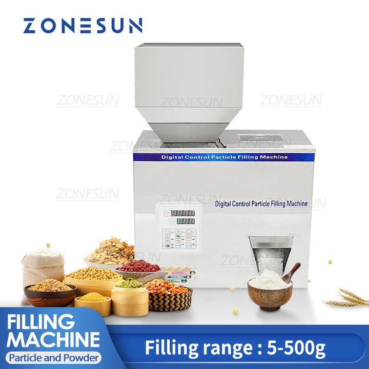 ZONESUN ZS-500C Vibratory Weigh Filler Particle Granule Weighing Filling Machine 5-500g