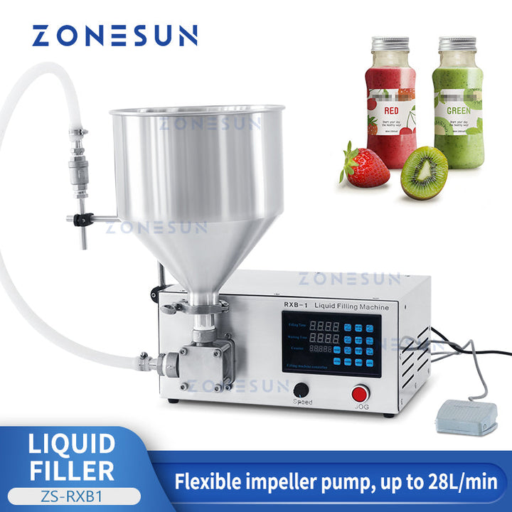ZONESUN ZS-RXB1  Semi-automatic Flexible Impeller Pump Peanut Butter Lotion Paste Filling Machine