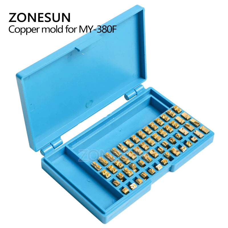 ZONESUN MY380 Alphabet Letter Fonts of Ribbon Printer Heat Stamping ...