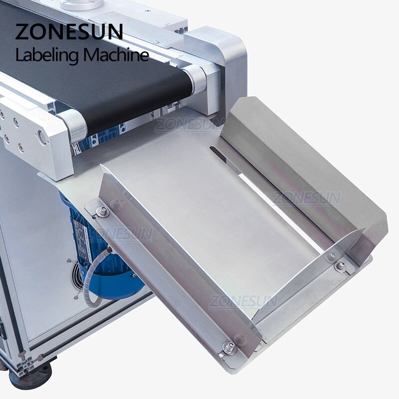 Labeller Encoder Splitter Box ZONESUN Automatic Labeling Machine Double Side Container Top & Bottom ...
