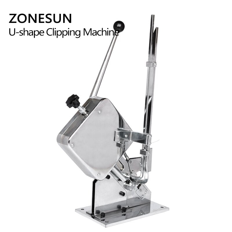 Helper Clipper Machine ZONESUN Manual U-shape Sausage Clipper Clipping Machine Maker ...