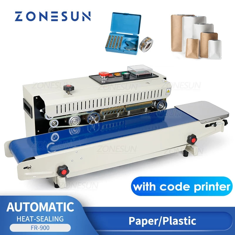 ZONESUN ZS-FR900 Automatic Continuous Sealing Machine – Zonesun Auto Pack