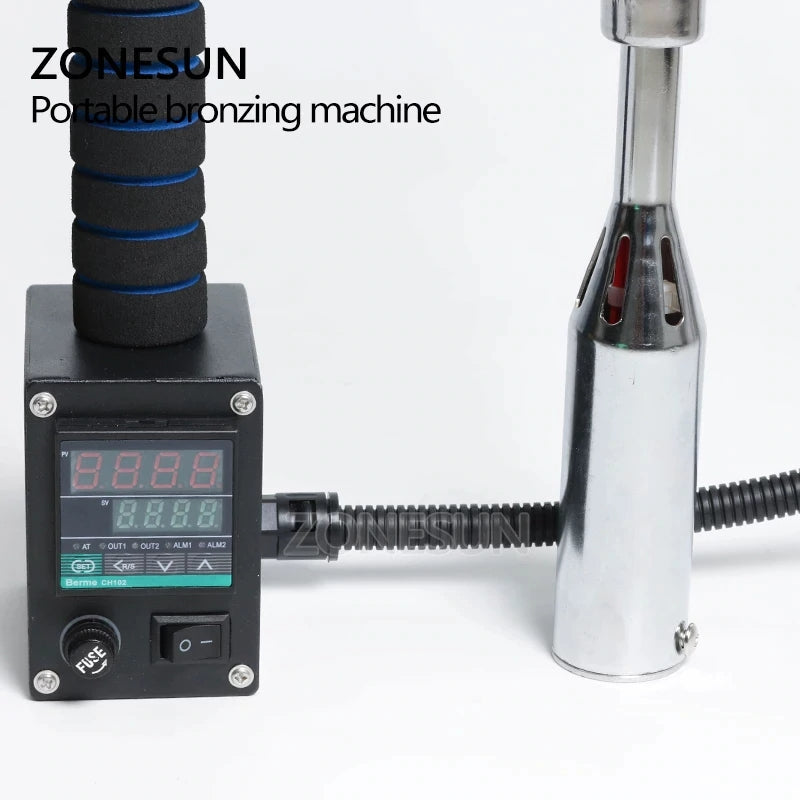ZONESUN ZS-H57 Handheld Leather Wood Paper LOGO PVC Hot Foil Stamping ...