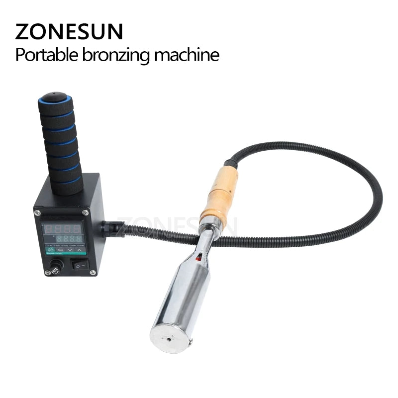 ZONESUN ZS-H57 Handheld Leather Wood Paper LOGO PVC Hot Foil Stamping ...