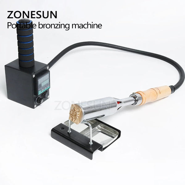 ZONESUN ZS-H57 Handheld Leather Wood Paper LOGO PVC Hot Foil Stamping ...