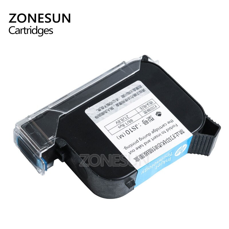 Qb Code Ink Cartridge ZONESUN Ink Box For Handheld Intelligent USB QR Code Inkjet Printer ...