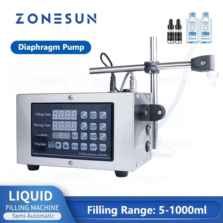 ZONESUN ZS-GFK280 Single Nozzle Diaphragm Pump Liquid Filling Machine